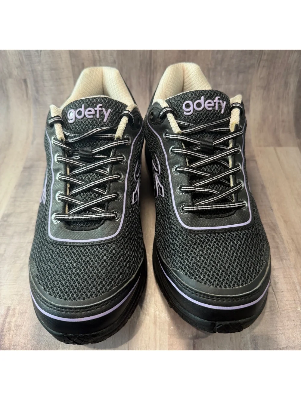 Gdefy Gravity Defyer Mighty Walk Shoes Women's 9 XW TB9024FLP-XW Black Purple